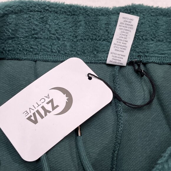 Zyia Active Pants Womens XXL Pine Green Telluride Fleece Pull On Loungewear Soft - Picture 7 of 10